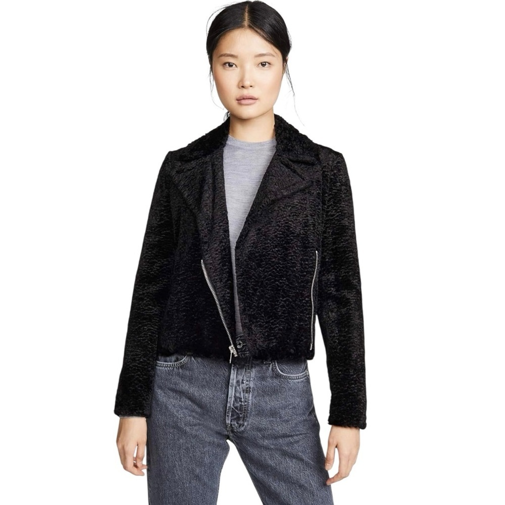 THEORY Faux Fur Jacket size XS